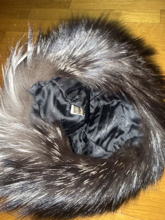 Caciula blana vulpe 100%naturala