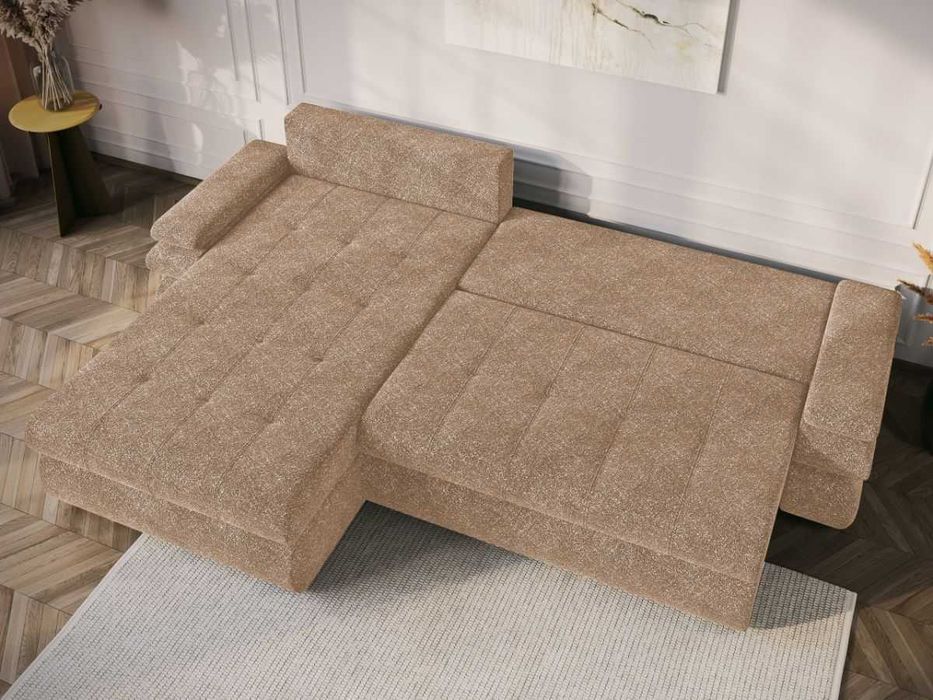 Coltar Extensibil Molly Plusat Bej - Transport Gratuit in 4-10 zile