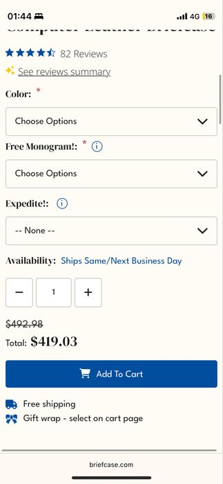 Claire Chase Executive Computer Leather Briefcase сумка