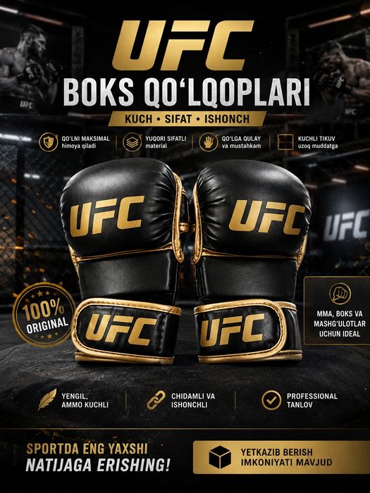 Yangi original UFC boks qoʻlqopi sotiladi, sifatli va mustahkam va sh