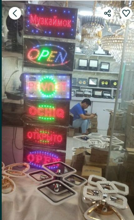 Tablichka tablo led ekran Neon