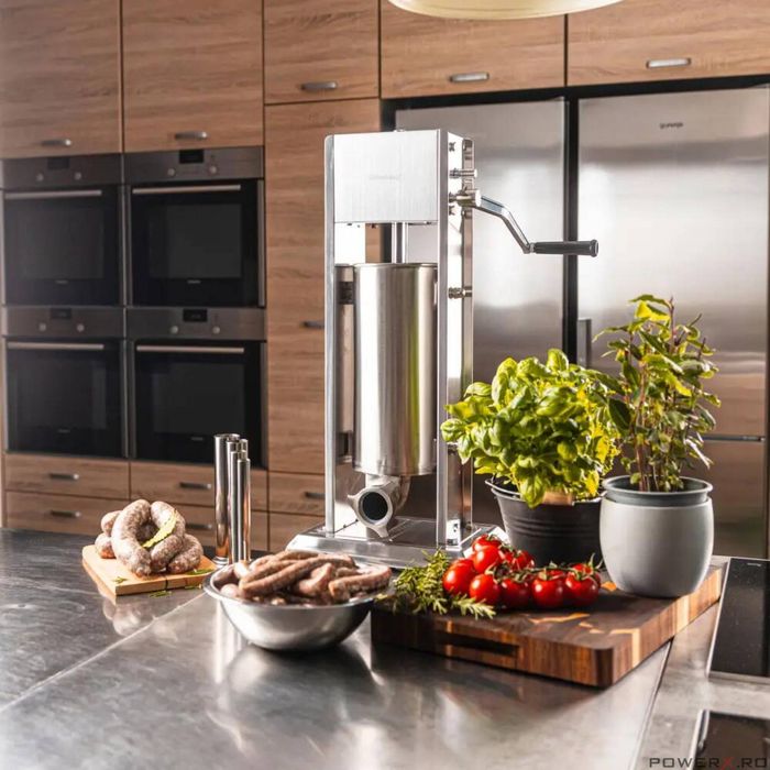 Masina manuala pentru umplut carnati, otel inoxidabil, capacitate 5