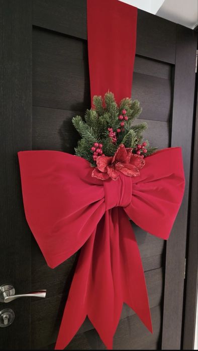 Decoratiune fundă dublă catifea pentru usă,pe albele parti ale usii