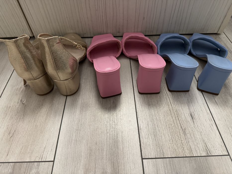 Lot sandale 38 roz bleu auriu primark