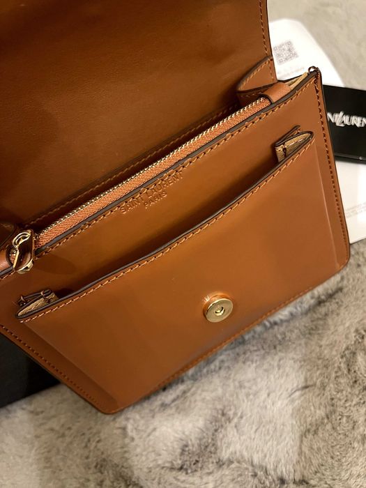 Geantă/Poșetă Yves Saint Laurent Sunset Shoudler Bag Brown