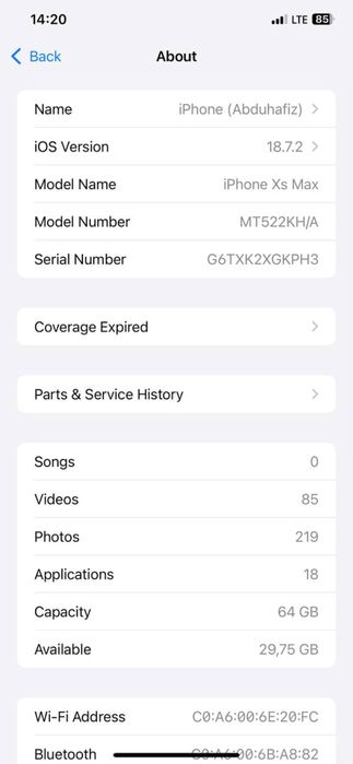 Iphone Xs Max 64gb 71%