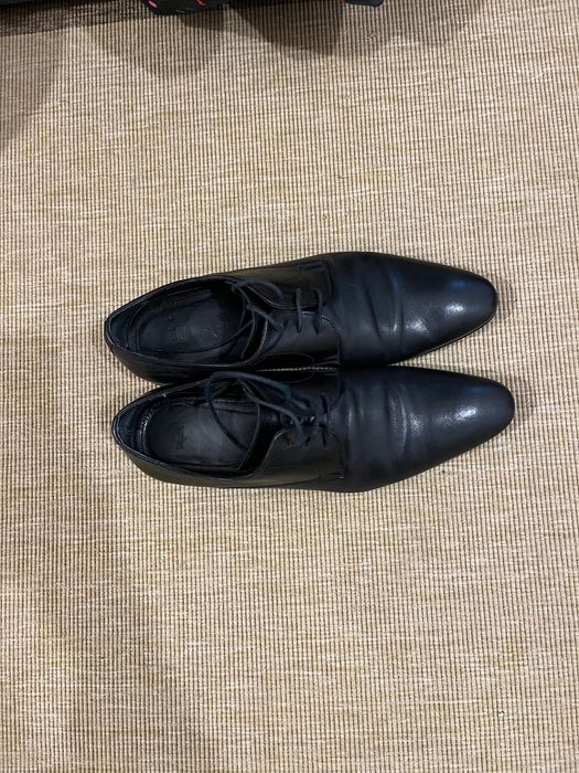 Мъжки черни кожени обувки