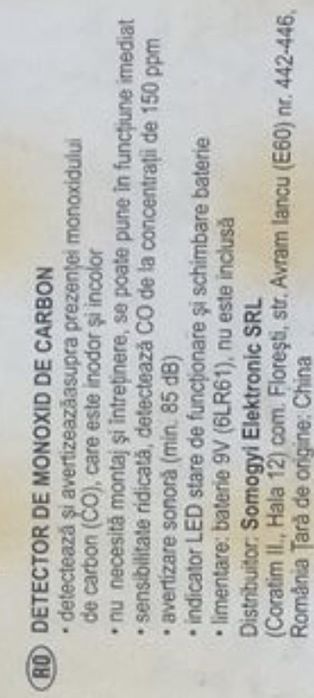 Senzor monoxid de carbon
