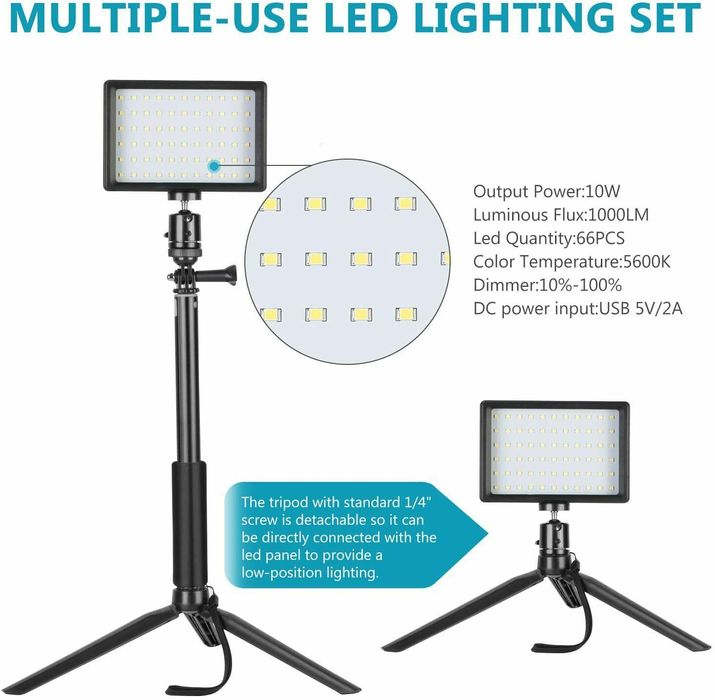 LED панель для фото/видео. 4 свет. фильтра. Новый. Из США.