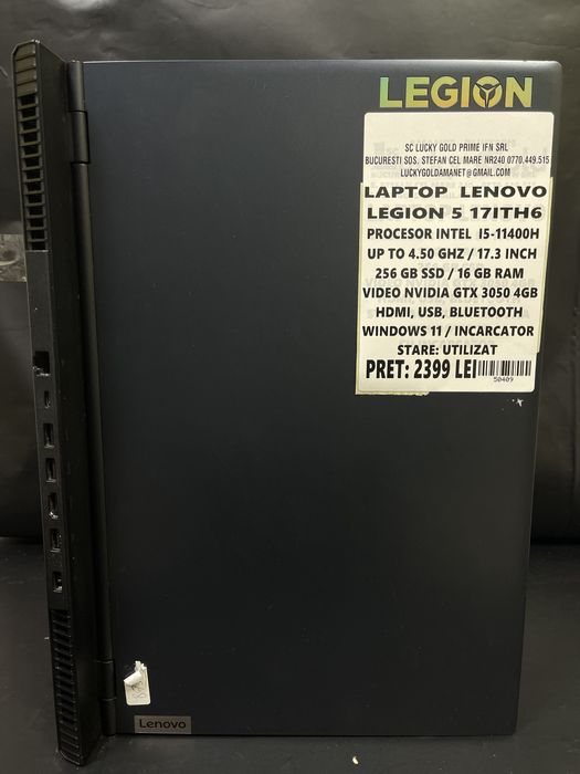 Laptop Lenovo Legion 5 17ITH6 / i5-11400H /256GB SSD /16GB RAM #50409