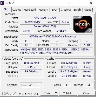 Unitate AMD Ryzen 7 - 1700 - 3.0Ghz