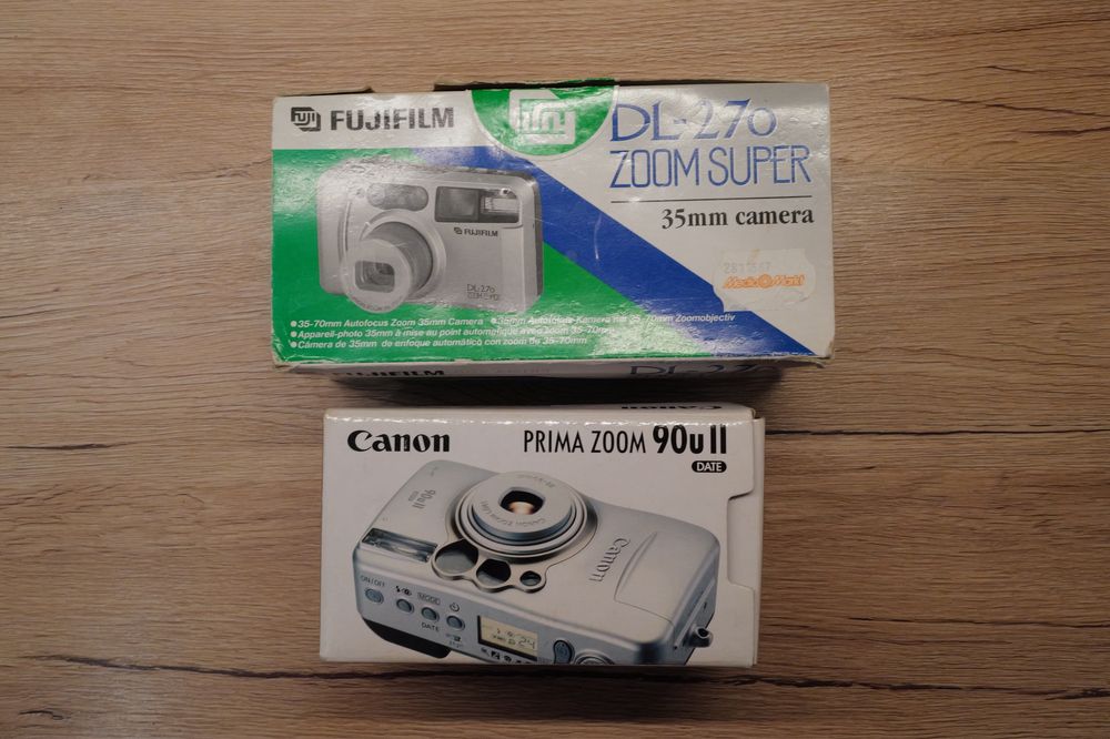 Aparat NOU foto Canon Prima  90u lI Date si Fujifilm film point shot