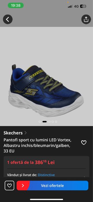 Sneakers copii/ incaltaminte sport/adidasi Sketchers SuperZ cu lumini