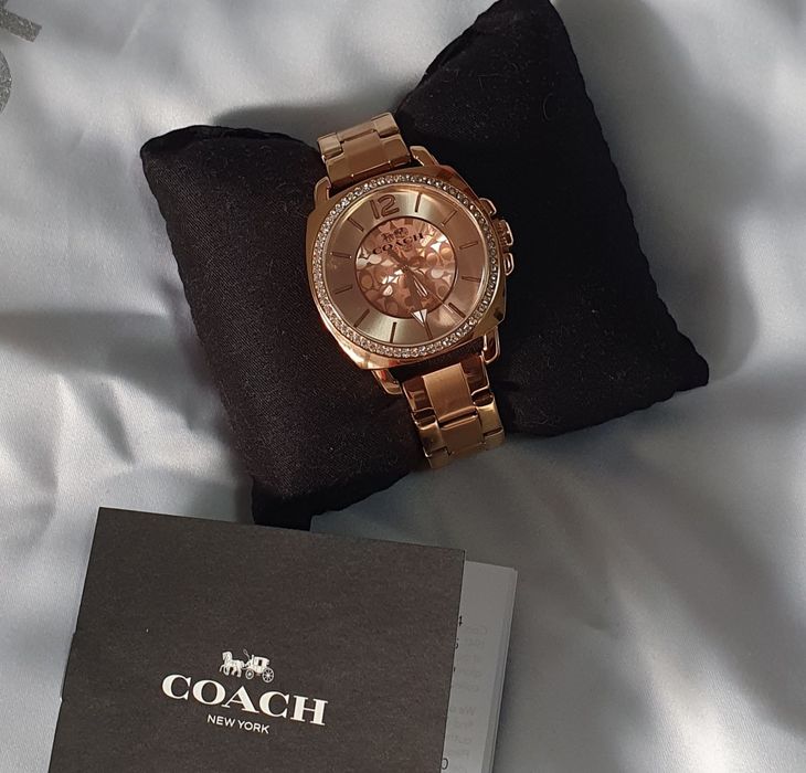 Ceas femei, COACH original, Rose-Gold, Inox, 30m rezistenta la apa