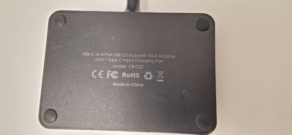 Hub USB-C, Aukey, 4 x USB 3 plus VGA