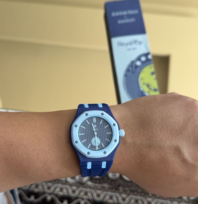 Ceas Audemars Piguet x Swatch RoyalPop Albastru + Curea – Nou, în cutie