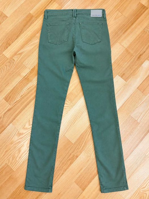 Blugi Calvin Klein Jeans Ultimate Skinny verde olive | Mărimea (M)