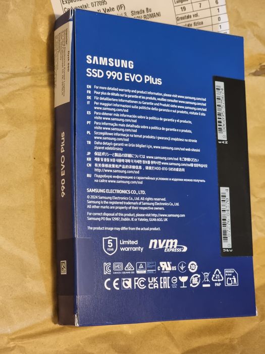 SSD M2 Nvme 1TB Samsung 990 Evo Plus Sigilat