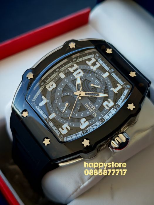 INVICTA Cyclone black/silver 49 mm, Инвикта нов ръчен часовник