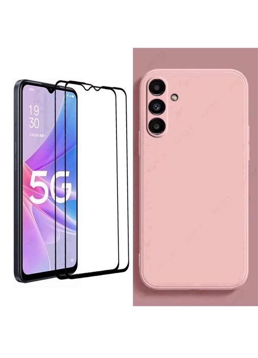 Samsung A50/A51/A52/A52S/A53/A56 Husa Silicon Catifea+Folie Sticla 11D