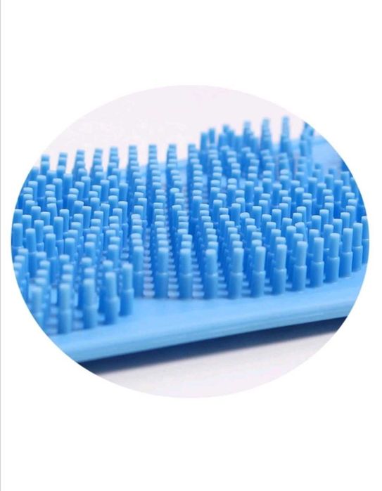 Силиконова ексфолираща четка за баня гъба с дръжки