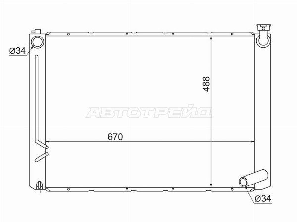 Радиатор охлаждения двигателя  Toyota Harrier