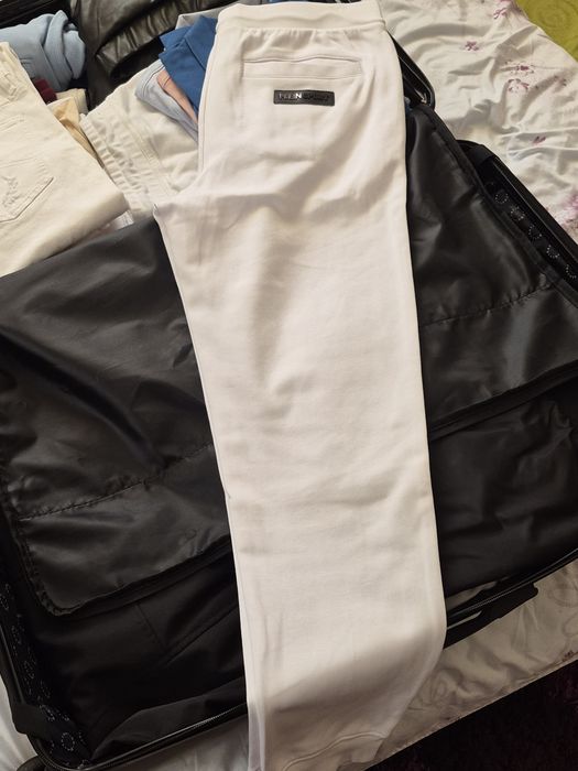 Pantaloni albi sport PHILIP PLEIN barbat