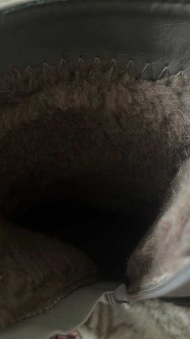 Кожанные теплые сапоги