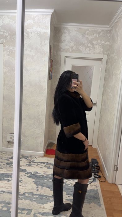Норковая стриженная шуба