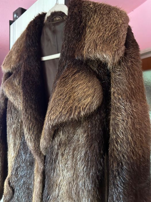 Haină de blană naturală de vulpe