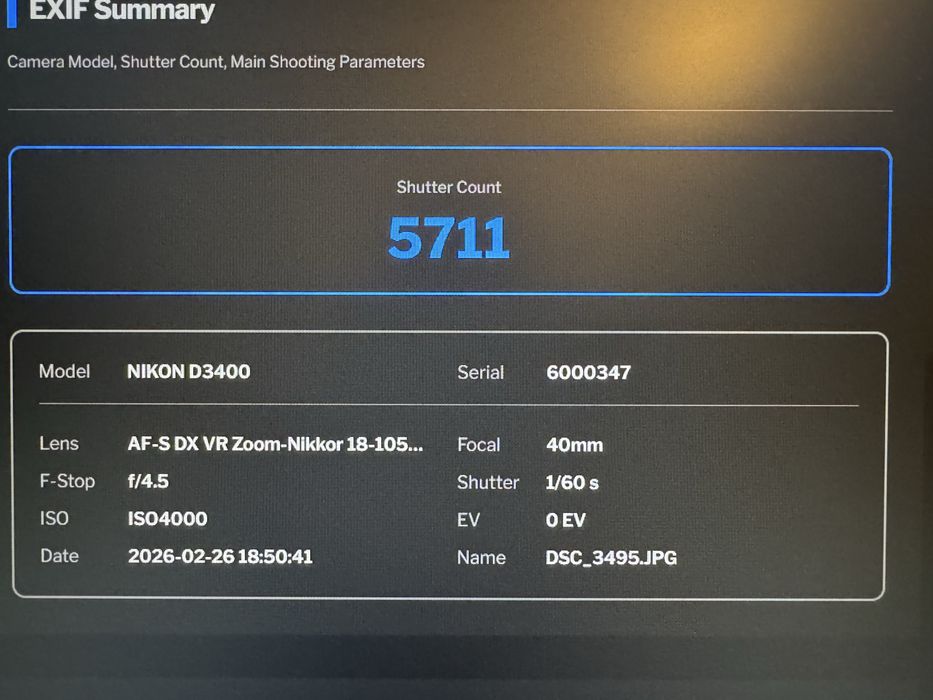 Фотоапарат Nikon D3400 + Обектив Nikkor 18-105