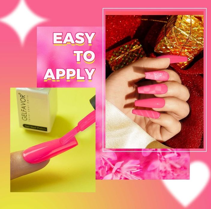 Set de 10 buc Lac de unghii GELFAVOR UV