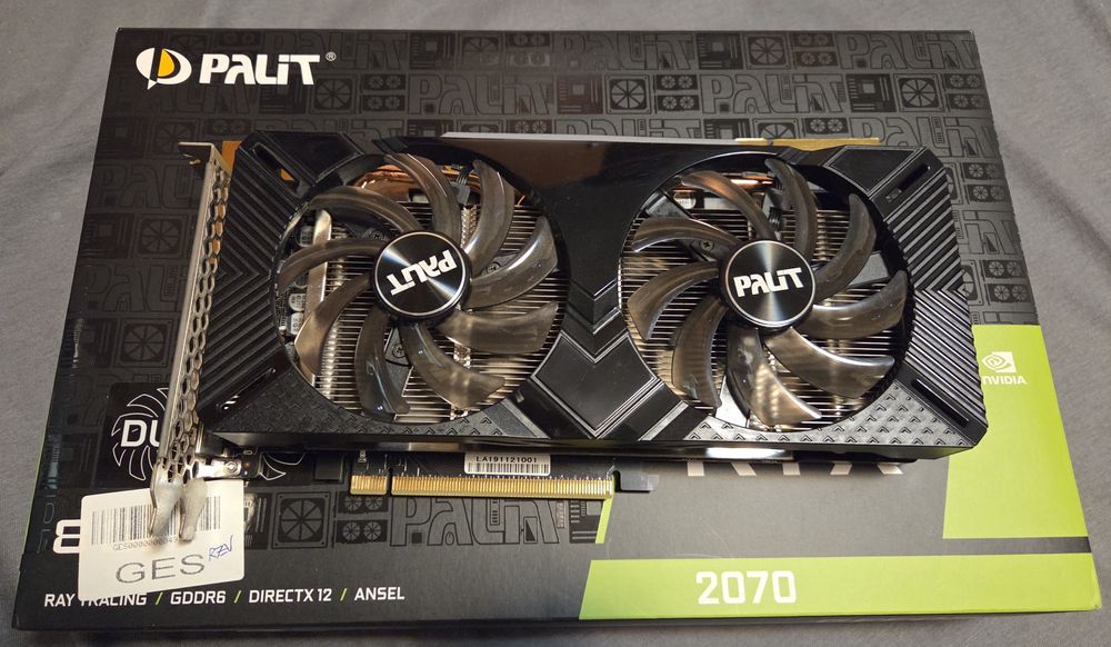 Placa video Palit RTX 2070 8GB 256biti , cutie, stare  excelenta