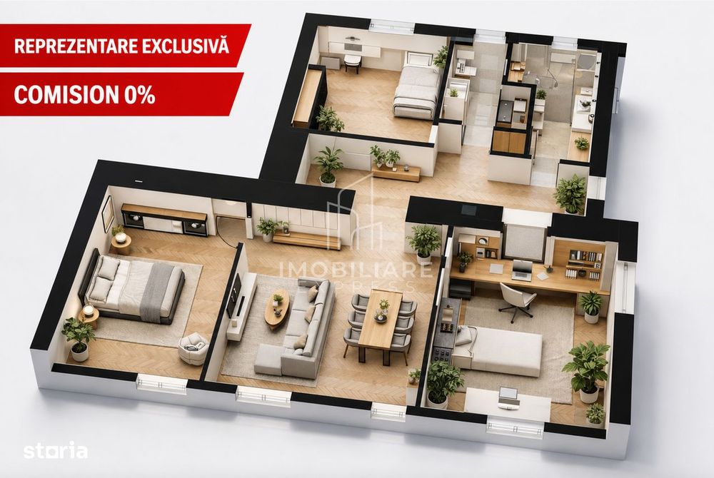 Apartament 4 camere – 120 mp SEMICENTRAL.