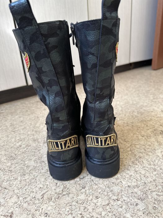 Кубинки Military - естествена кожа