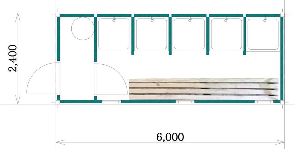 Душ туалет санузел контейнер кантейнер под ключ