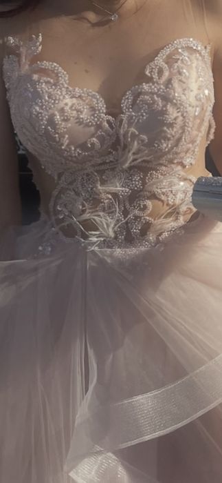 Бална рокля в цвят пудра