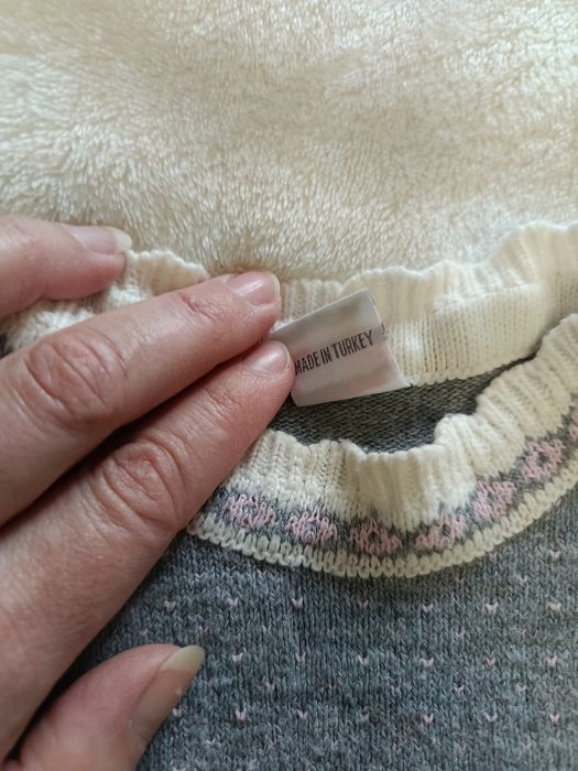 Вязаное платье на рост 74