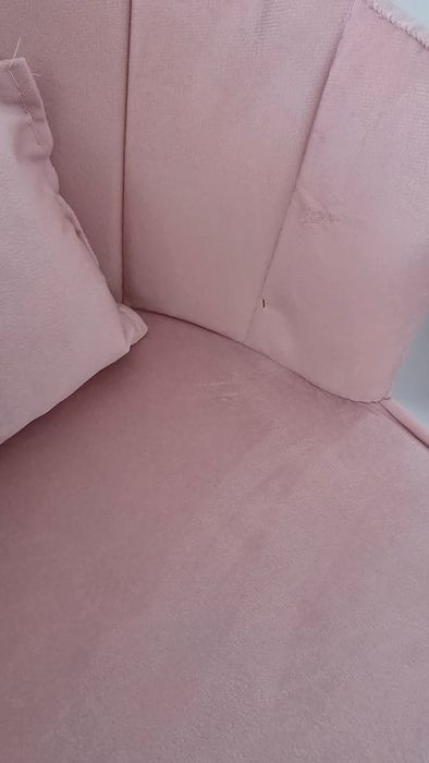 Scaun catifea roz rotativ