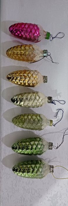 Елочные ёлочные игрушки СССР из стекла стекляная подвесная