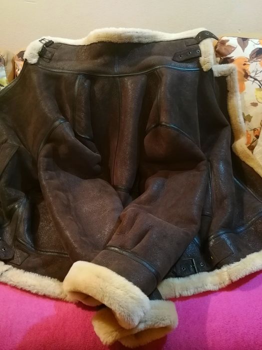 Cojoc Piele Blana U.S ARMY AIR FORCE USAF B-3 Pilot Aviator Bomber