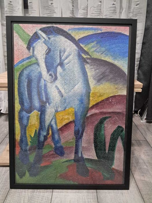 Tablou Puzzle 1000 piese Blue Horse de Marc Frantz