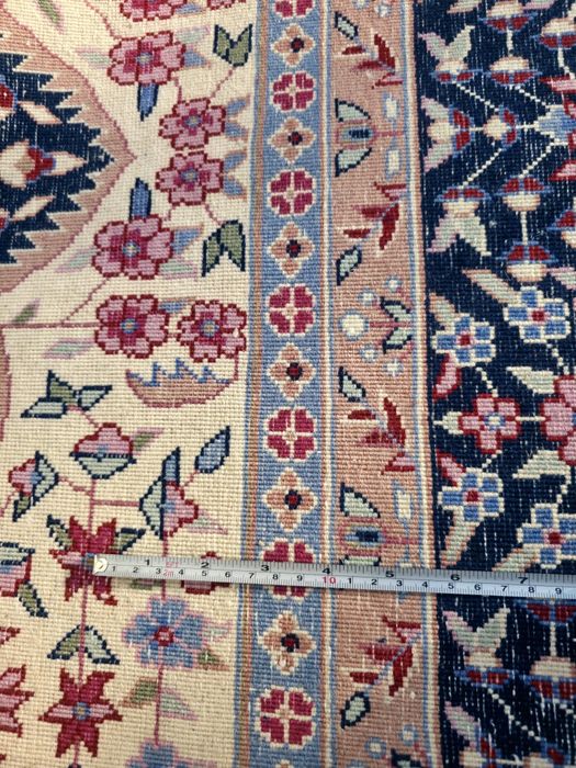 Covor persan stil Kirman țesut manual 197x140 cm – Lână pe bumbac