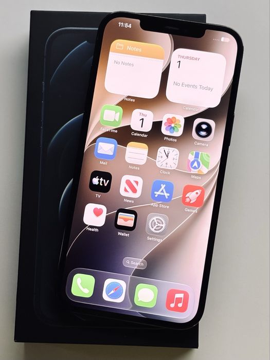 iPhone 12 Pro Max Blue 91% battery