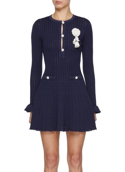 Дамска рокля тъмно син цвят