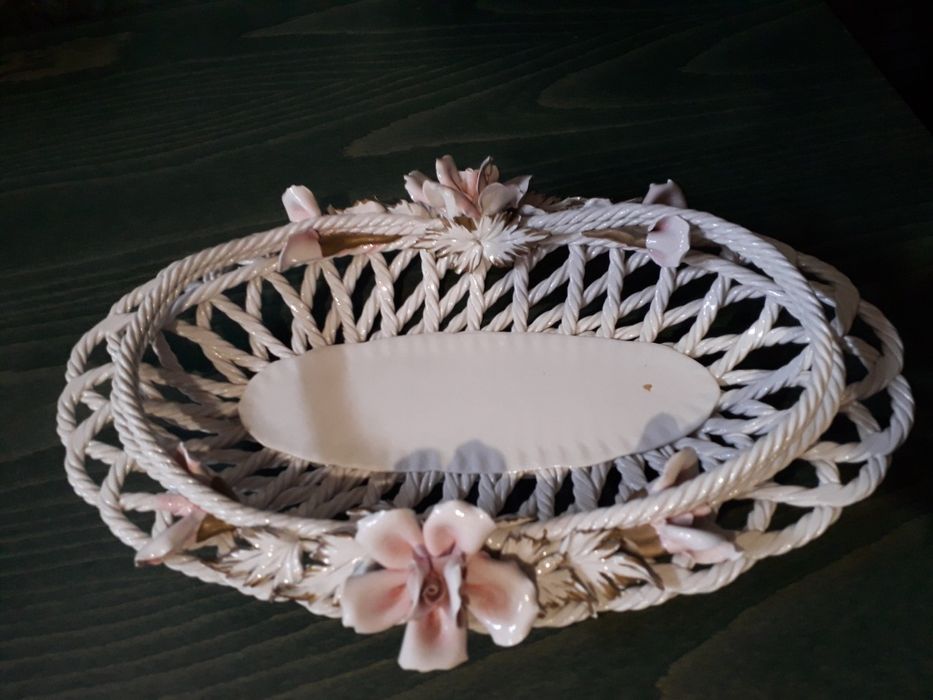 Фруктиера / Бонбониера керамика Capodimonte - Каподимонте / Италианска