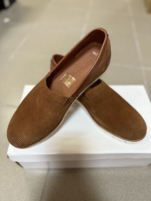 Vand mocasini din piele intoarsa