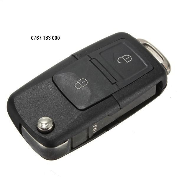 Carcasa cheie briceag ORIGINALA cu logo vw si 2 butoane