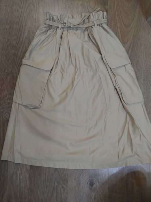 Рокля плетиво - бордо, С/М размер и бежова пола H&M, M размер