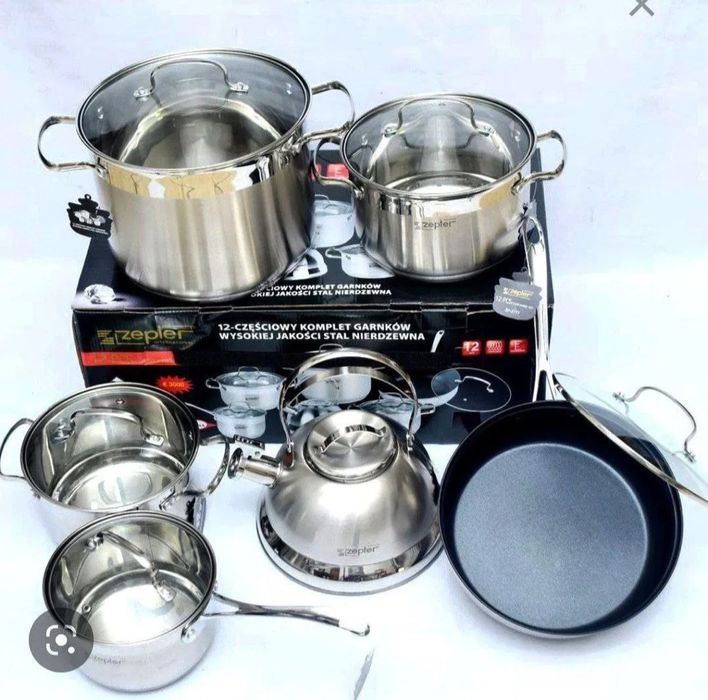 Набор кухонной посуды vicalina сковорода, кастрюли, чайник, 6 предмет